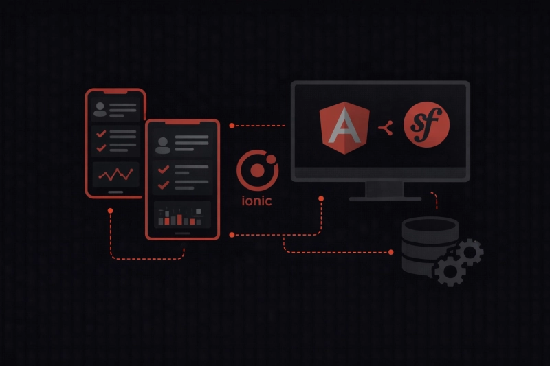 Interfaces web Angular et applications mobiles Ionic connectées